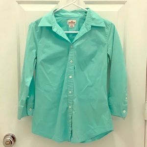J Crew Mint Button-down